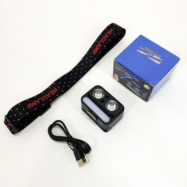 Фонарь налобный 2069-XPG+XPG+5SMD Motion sensor ws16738 фото