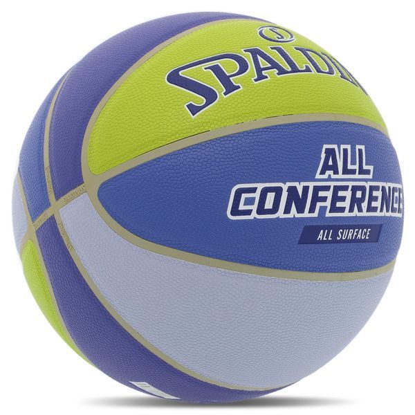 М'яч баскетбольний SPALDING ALL CONFERENCE 77394Y розмір 7 синій-жовтий 77394Y фото