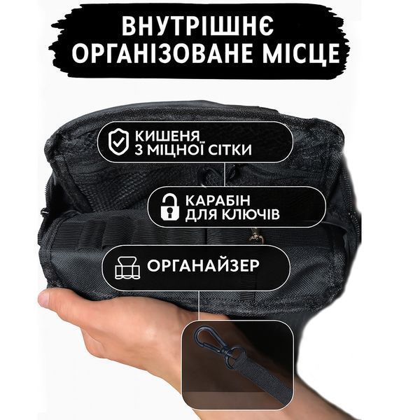 Сумка бананка тактическая Cordura | Мужская/женская | Для спорта, города, туризма ws19898 фото