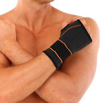 Фиксатор запястья эластичный спортивный EXCEED 851CA S-L 1шт серый-оранжевый 851CA фото