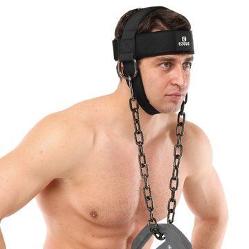 Упряжь тренажер для тренировки мышц шеи NECK HARNESS EZOUS N-06 черный N-06 фото