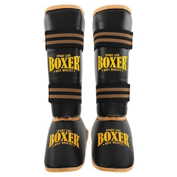 Захист гомілки та стопи Муай Тай, ММА, Кікбоксинг штучна шкіра BOXER NEW 2004-4-N M-XL кольори в асортименті M 2004-4-N фото