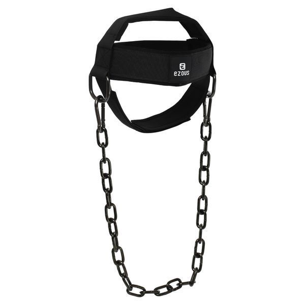 Упряжь тренажер для тренировки мышц шеи NECK HARNESS EZOUS N-06 черный N-06 фото