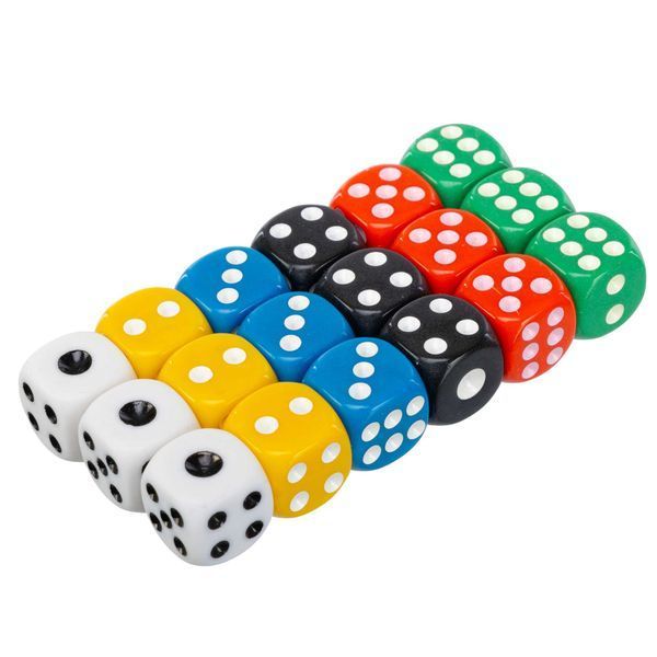 Кости игральные кубики для настольных игр Dice SP-Sport 1498-1 18 шт разноцветный 1498-1 фото