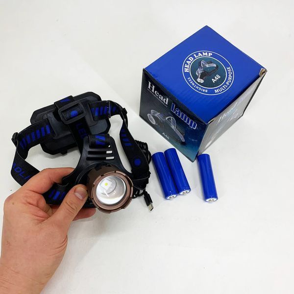 Ліхтар налобний A50-TG, Power Bank 3x18650 ws73576 фото