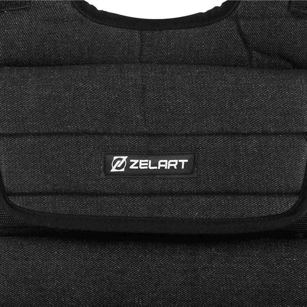 Жилет утяжелитель с регулируемым весом Zelart WEIGTH VEST TA-7805-10 вес-0,5-10кг черный TA-7805-10 фото