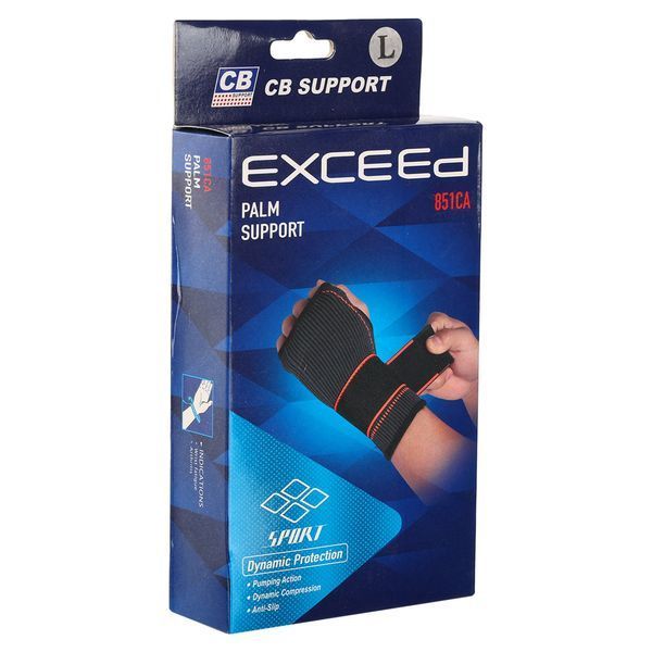 Фіксатор зап'ястя еластичний спортивний EXCEED 851CA S-L 1шт сірий-помаранчевий 851CA фото