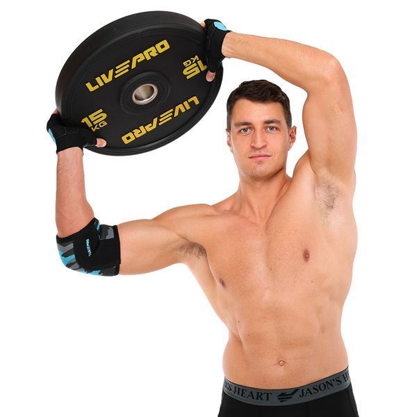 Бамперні диски гумові Bumper Plates LiveUp LP8331-15 o50.5мм 15кг чорний LP8331-15 фото