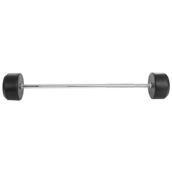 Штанга неразборная с фиксированным весом прямая обрезиненная Zelart Rubber Coated Barbell TA-2685-40 длина-95см 40кг черный TA-2685-40 фото