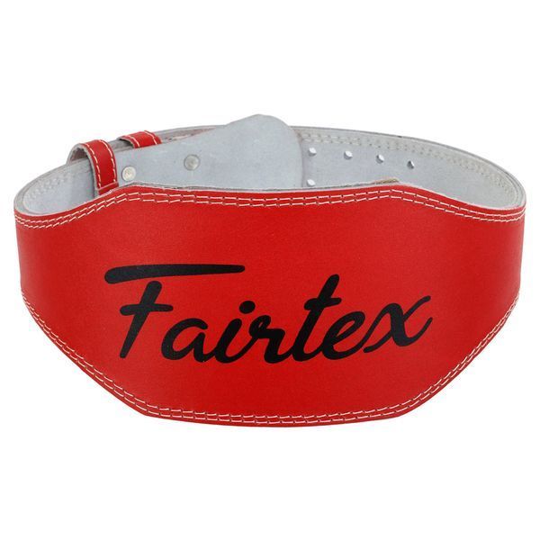 Пояс атлетический кожаный FAIRTEX 167076 спинка-15см размер-S-XL красный 167076 фото