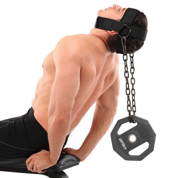 Упряжь тренажер для тренировки мышц шеи NECK HARNESS EZOUS N-06 черный N-06 фото