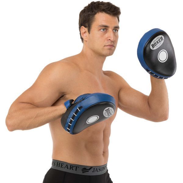 Лапа боксерская изогнутая тренировочная кожа BOXER 2012-01 элит 23х19х4,5см 2штуки цвета в ассортименте 2012-01 фото