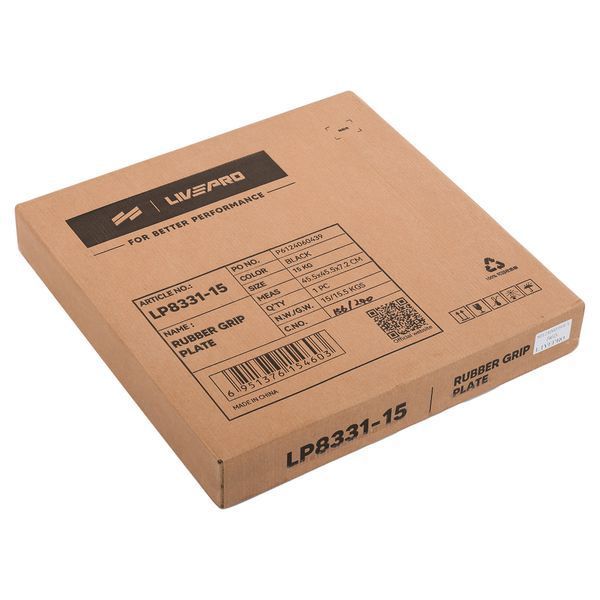 Бамперні диски гумові Bumper Plates LiveUp LP8331-15 o50.5мм 15кг чорний LP8331-15 фото