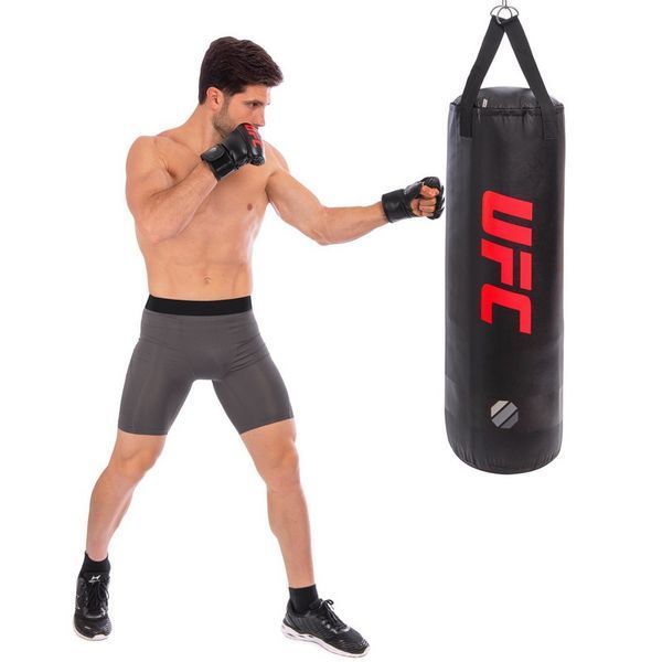 Мішок боксерський Циліндричний PVC UFC Standard UHK-69746 117х33см чорний UHK-69746 фото