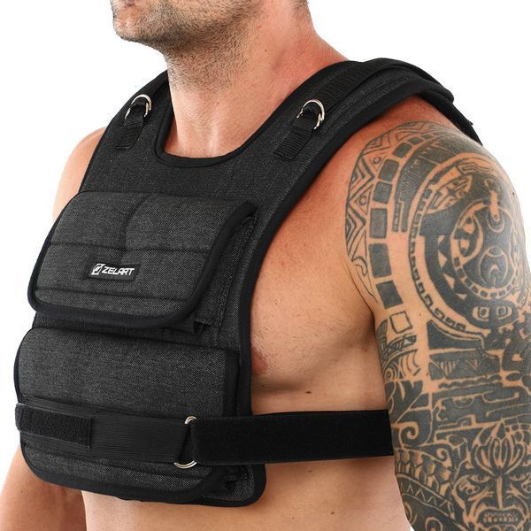 Жилет утяжелитель с регулируемым весом Zelart WEIGTH VEST TA-7805-10 вес-0,5-10кг черный TA-7805-10 фото
