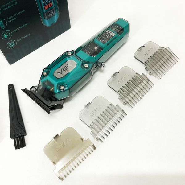 Акумуляторна машинка для стрижки VGR V-900 з дисплеєм, бездротова для стрижки волосся ws86831-1 фото