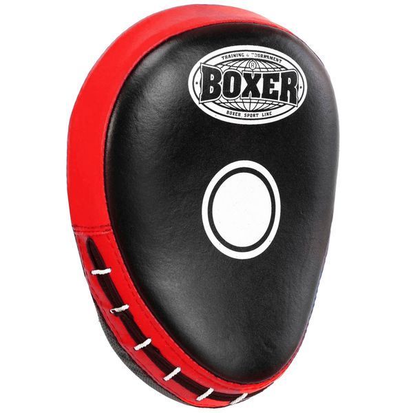 Лапа боксерская изогнутая тренировочная кожа BOXER 2012-01 элит 23х19х4,5см 2штуки цвета в ассортименте 2012-01 фото