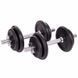 Гантели разборные стальные окрашенные в пластиковом кейсе Zelart TA-7230-20 2шт по 10кг черный TA-7230-20 фото 2