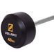 Штанга неразборная с фиксированным весом прямая обрезиненная Zelart Rubber Coated Barbell TA-2685-40 длина-95см 40кг черный TA-2685-40 фото 3