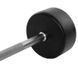 Штанга неразборная с фиксированным весом прямая обрезиненная Zelart Rubber Coated Barbell TA-2685-40 длина-95см 40кг черный TA-2685-40 фото 4