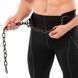 Пояс атлетический для отягощения текстильный с цепью и карабином EZOUS DIP BELT SOFT STRAP N-03 спинка-16см черный N-03 фото 1