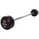 Штанга неразборная с фиксированным весом прямая обрезиненная Zelart Rubber Coated Barbell TA-2685-40 длина-95см 40кг черный TA-2685-40 фото 1