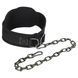 Пояс атлетический для отягощения текстильный с цепью и карабином EZOUS DIP BELT SOFT STRAP N-03 спинка-16см черный N-03 фото 8
