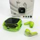 Бездротові вакуумні навушники TWS з дисплеєм LED, вологозахист IPx4 Bluetooth 5.4 з кейсом. Колір: зелений ws73645-1 фото 1