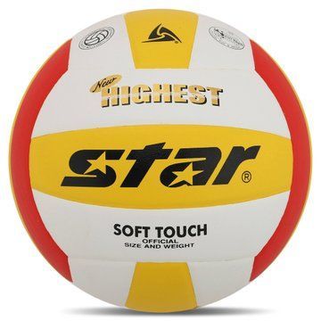 Мяч волейбольный STAR NEW HIGHEST VB425-34 №5 PU белый-желтый-красный VB425-34 фото