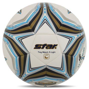 Мяч футбольный STAR TING MATCH 5 LIGHT HYBRID SB3145L №5 PU белый-золотой SB3145L фото