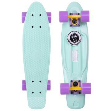 Пенни борд Penny Board круизер пластиковый 22' FISH SK-401-10 мятный-желтый-фиолетовый SK-401-10 фото