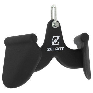Рукоятка для тяги c узким хватом V-Bar нескользящее покрытие Zelart TA-9631 27см черный TA-9631 фото