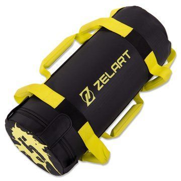 Мешок утяжелитель для функционального тренинга Power Bag Zelart TA-7825-5 5кг черный-желтый TA-7825-5 фото