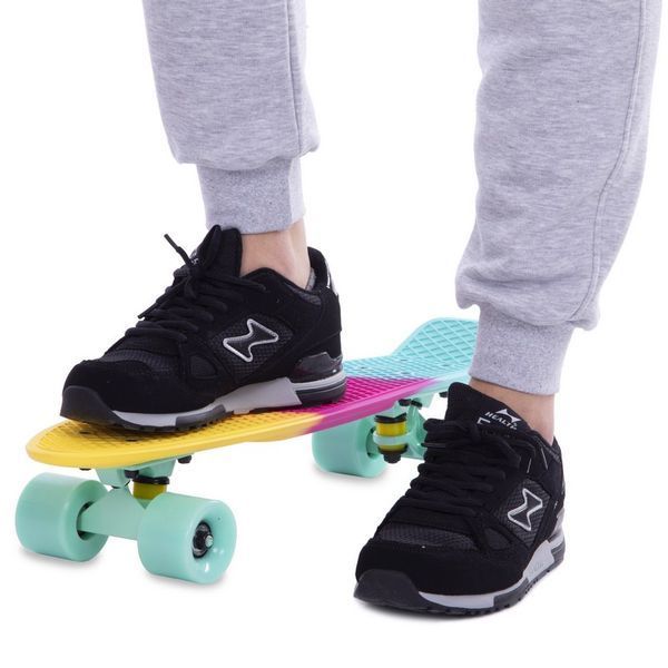 Пенни борд Penny Board круизер пластиковый 22' FISH COLOR SK-402-10 желтый-малиновый-мятный SK-402-10 фото