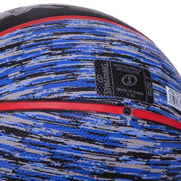 Мяч баскетбольный резиновый SPALDING NBA Extreme SGT 83501Z размер 7 черный-синий 83501Z фото