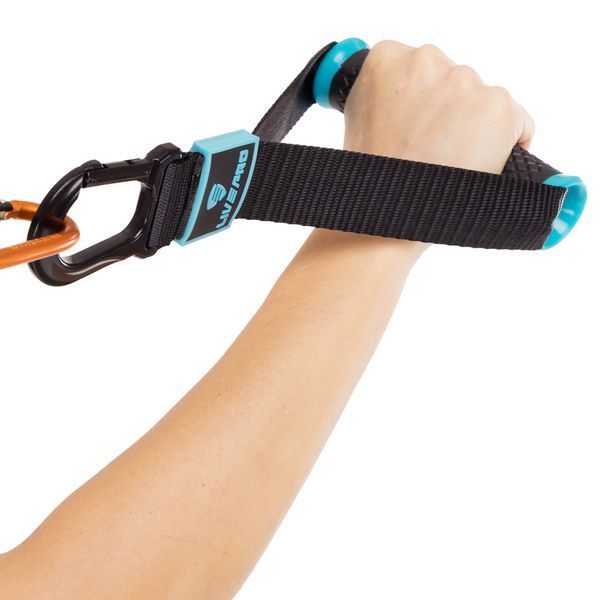 Ручки с карабинами для эспандеров резинок и тренажеров FIT HOOK HANDLES LiveUp LP8706 2шт черный LP8706 фото