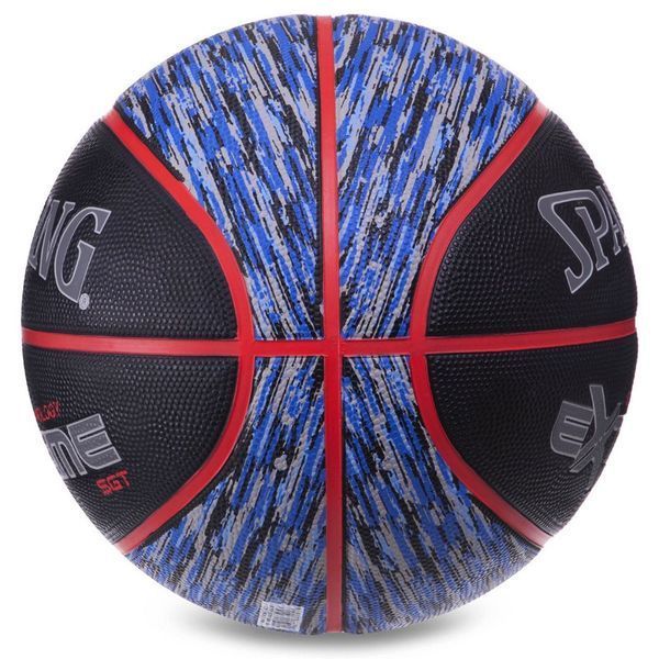Мяч баскетбольный резиновый SPALDING NBA Extreme SGT 83501Z размер 7 черный-синий 83501Z фото