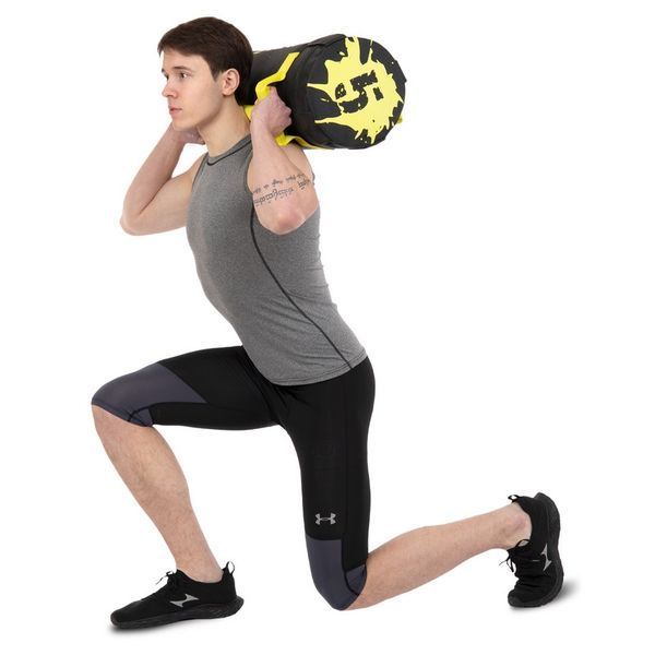 Мешок утяжелитель для функционального тренинга Power Bag Zelart TA-7825-5 5кг черный-желтый TA-7825-5 фото