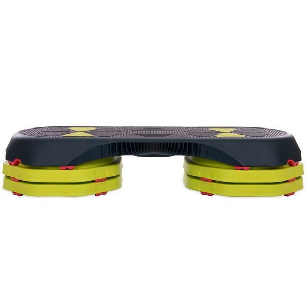 Степ-платформа для фитнеса и аэробики 3 уровня высоты MDBuddy FI-2587 (MD1712) 108x42x10-20см черный-зеленый FI-2587 фото