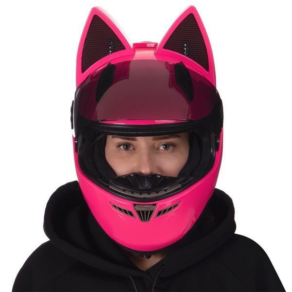 Мотошлем интеграл (full face) Мото Кото с ушками NITRINOS NEKO MS-1650 M-XL цвета в ассортименте L MS-1650 фото