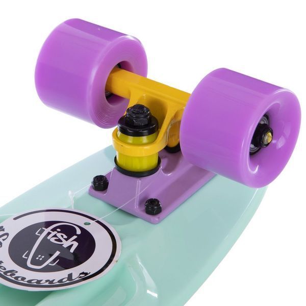 Пенни борд Penny Board круизер пластиковый 22' FISH SK-401-10 мятный-желтый-фиолетовый SK-401-10 фото
