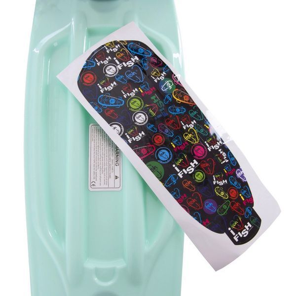 Пенни борд Penny Board круизер пластиковый 22' FISH SK-401-10 мятный-желтый-фиолетовый SK-401-10 фото