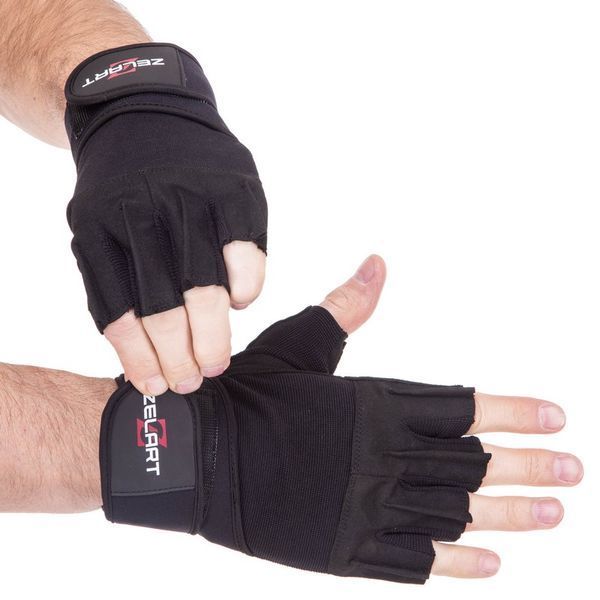 Перчатки для фитнеса и тяжелой атлетики Zelart SB-161099 S-XXL черный S SB-161099 фото