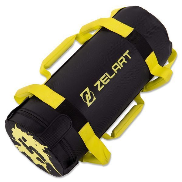 Мешок утяжелитель для функционального тренинга Power Bag Zelart TA-7825-5 5кг черный-желтый TA-7825-5 фото