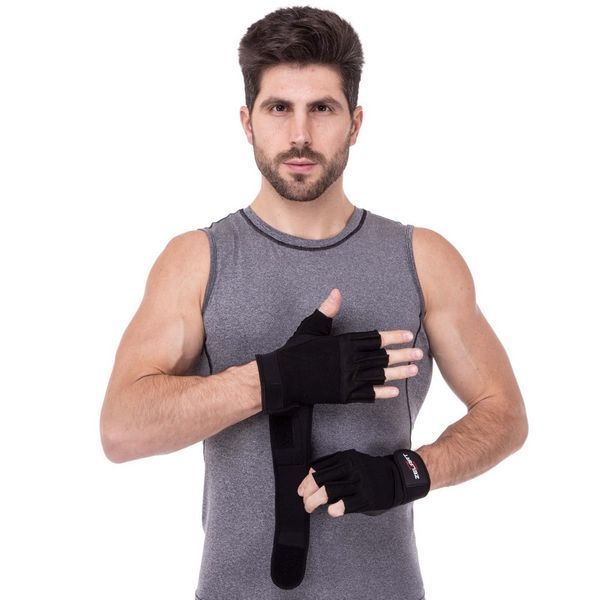 Перчатки для фитнеса и тяжелой атлетики Zelart SB-161099 S-XXL черный S SB-161099 фото