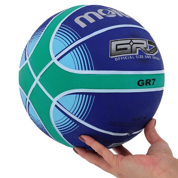 Мяч баскетбольный резиновый MOLTEN BGRX7-BG №7 синий BGRX7-BG фото
