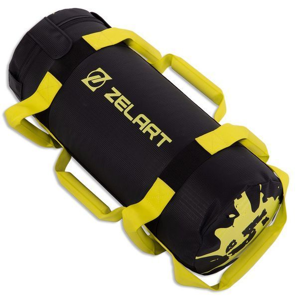 Мешок утяжелитель для функционального тренинга Power Bag Zelart TA-7825-5 5кг черный-желтый TA-7825-5 фото