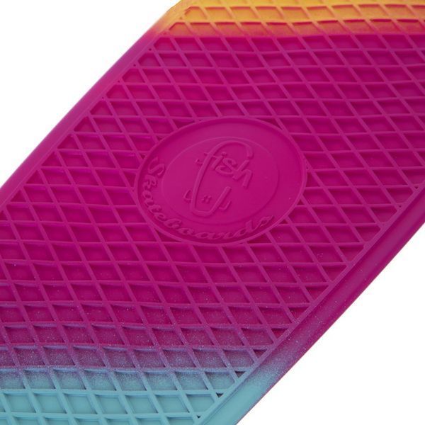 Пенни борд Penny Board круизер пластиковый 22' FISH COLOR SK-402-10 желтый-малиновый-мятный SK-402-10 фото