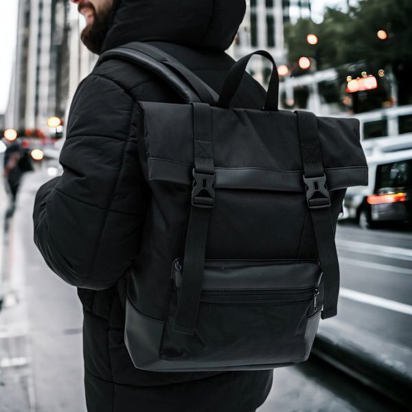 Рюкзак RollTop для ноутбука чоловічий і жіночий міський для подорожей Роллтоп ws27574 фото