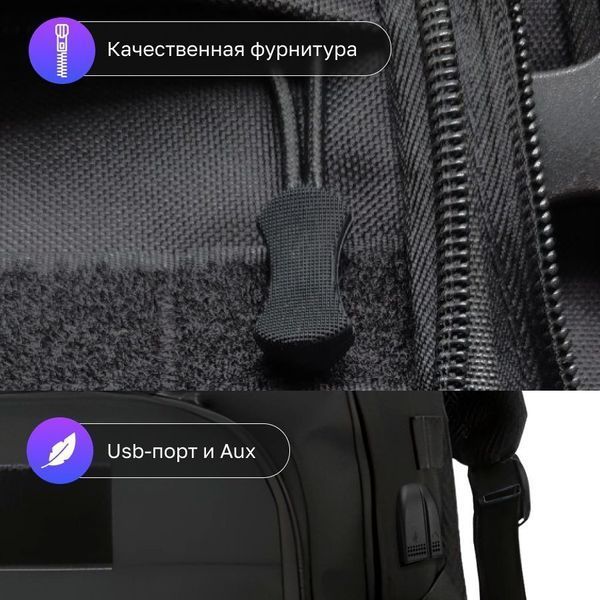 Рюкзак Тактический на 40л штурмовой туристический с системой MOLLE Черный большой ws69791 фото